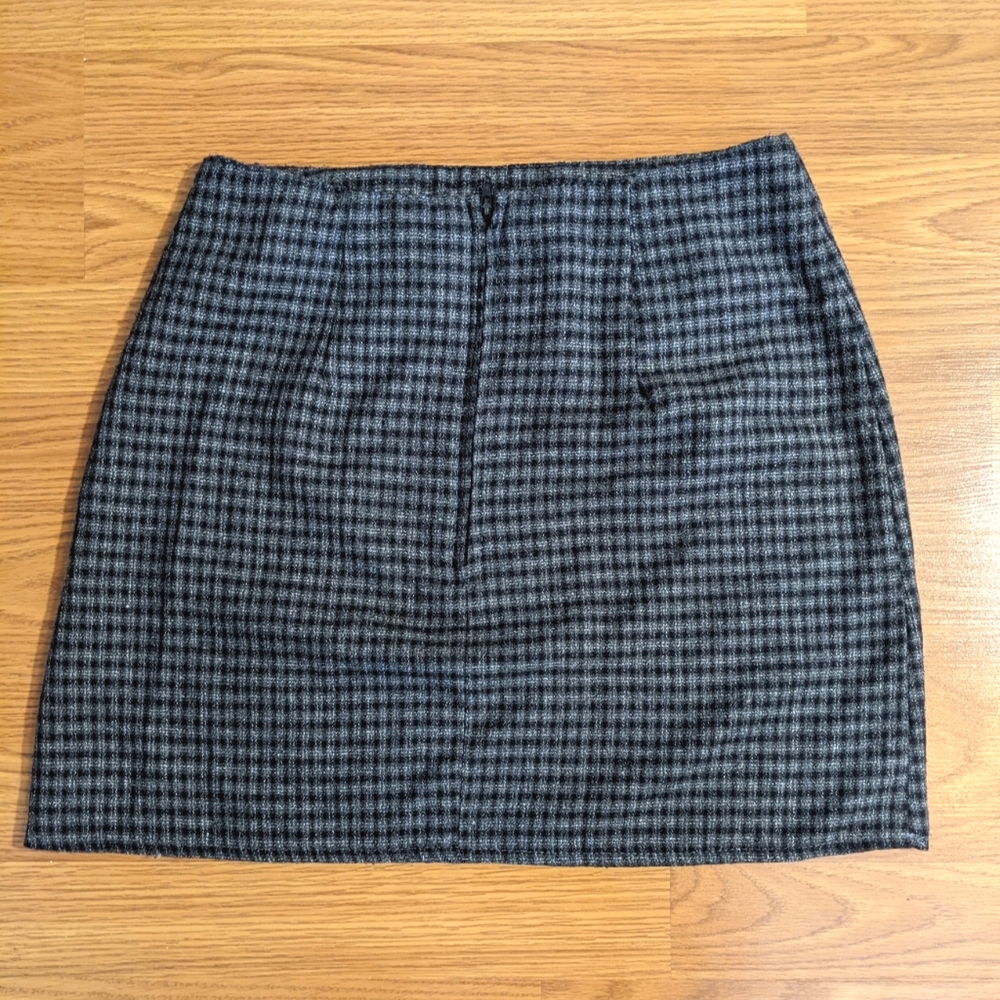 High waist zip up mini skirt